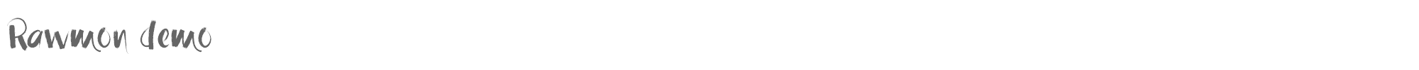 Rawmon Rawmon demo.ttf font preview